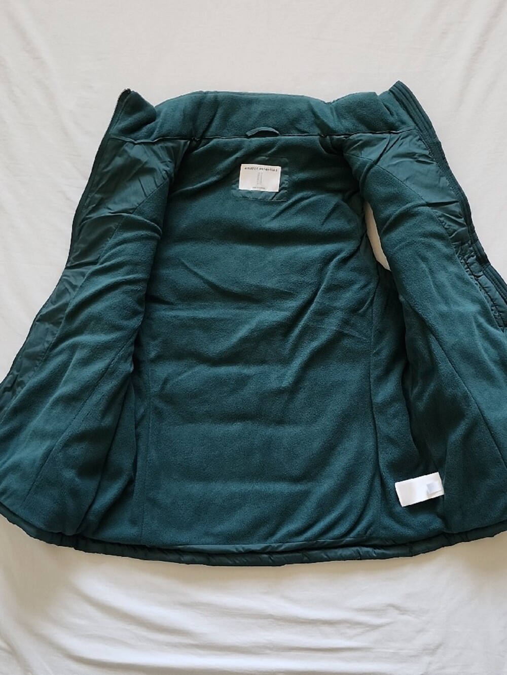 NWT Amazon Essentials Fleece Lined Puffer Vest Teal Green S - Picture 4 of 11